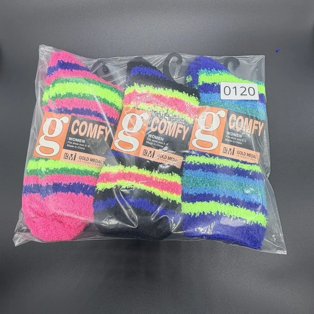 Comfy Womens 3 Pack Fuzzy Socks Fluffy Slipper ComfyCabin Soft Fleece Warm